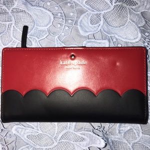 Kate Spade red scallop wallet